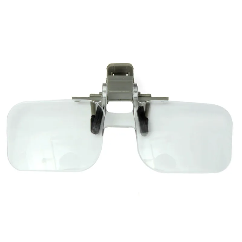 Magnifier Folding Handfree Clip On Eyeglasses Clear Magnifying Glasses HD Lens Precise Jewellery Appraisal Watch Repair