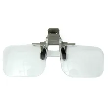 Magnifier Folding Handfree Clip On Eyeglasses Clear Magnifying Glasses HD Lens Precise Jewellery Appraisal Watch Repair