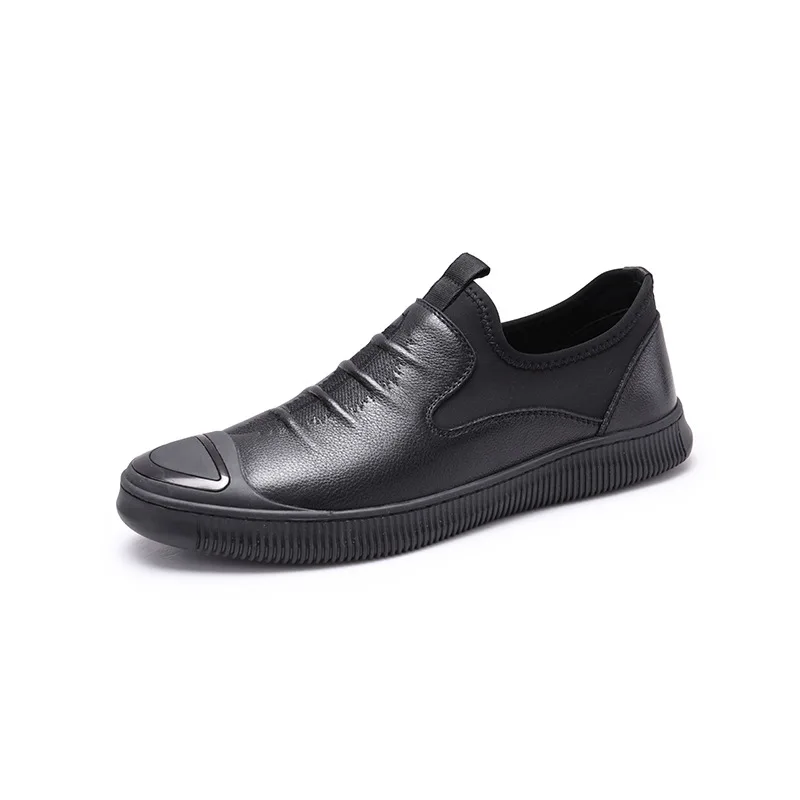 

2018 men's spring and autumn leather fashion casual shoes men's set of feet Lok Fu shoes new comfortable shoes a pedal