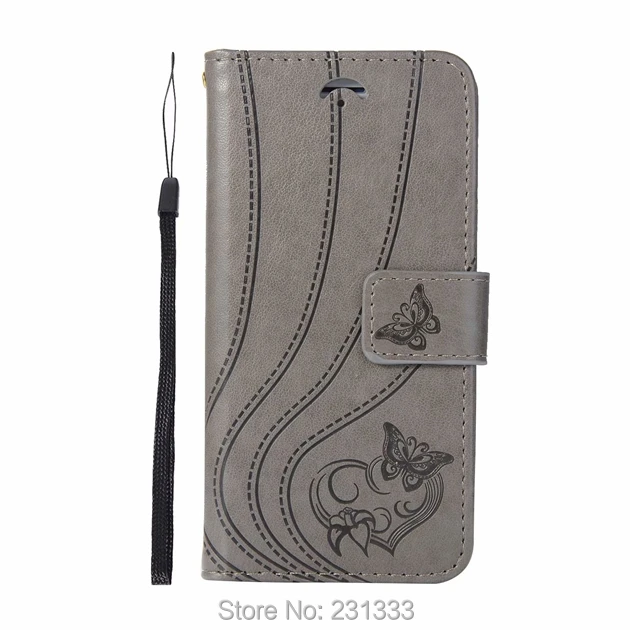 C ku кожаный чехол кошелек с бабочками на ремешке для Sony Xperia XA2 XA1 XZ1 MINI XZ2 Compact Stand ID Card