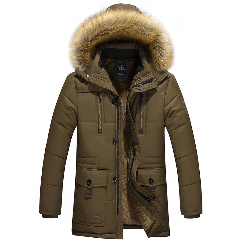 M-5XL Для мужчин зимняя парка 2019 Повседневное новый с капюшоном стеганая куртка модная теплая ветрозащитная верхняя одежда полиэстер парка