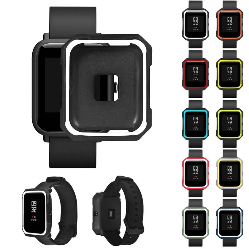 

Newly Protective TPU Soft Case Cover Frame Shell Accessories for Amazfit Bip Bit Youth Watch