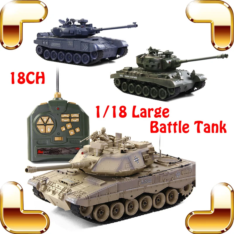 New Coming Gift COLLIDE Battle Tanks 18 Channel 1/18 RC Large Military