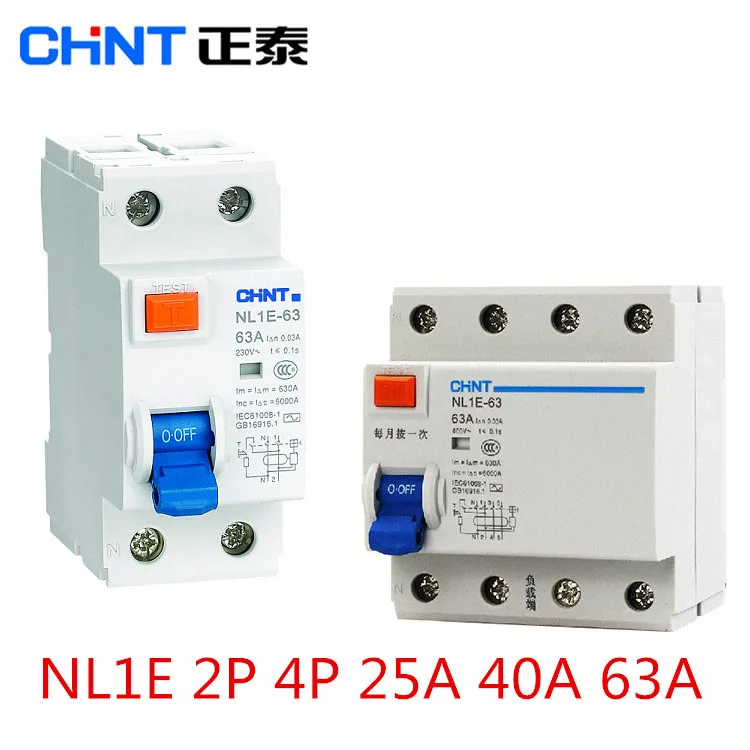 

CHINT Residual Current Leakage Circuit Breaker 6000A MCB NL1E-63/3P+N/1P+N 25A 40A 63A