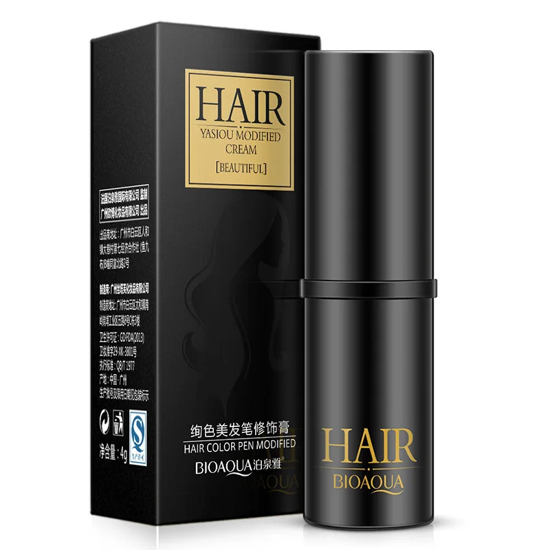 

1 Pc Mild Fast One-time Hair Color Pen Black Brown Temporary Hair Dye Cream Cover Hairline DIY Styling Makeup Stick TSLM1