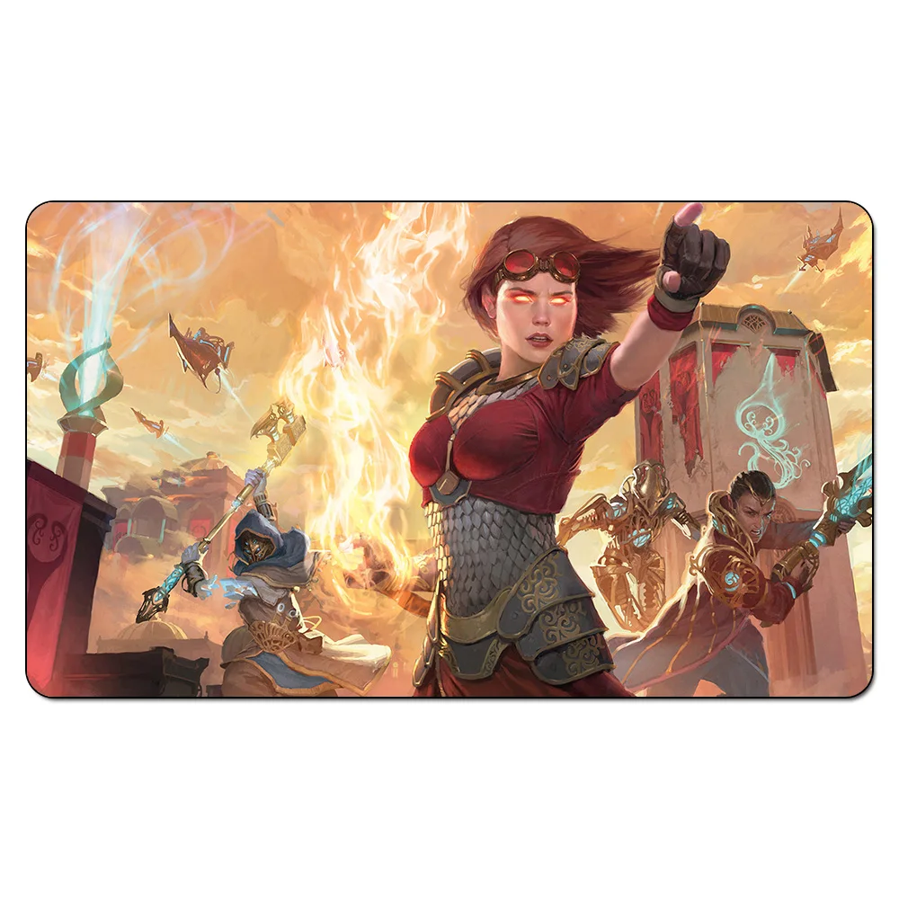 Ангел боевой Дракон Playmat) волшебный Настольные игры playmats, резиновые таблицы площадку, сбор Дизайн Playmat Бесплатный подарок мешок - Цвет: Aether Revolt