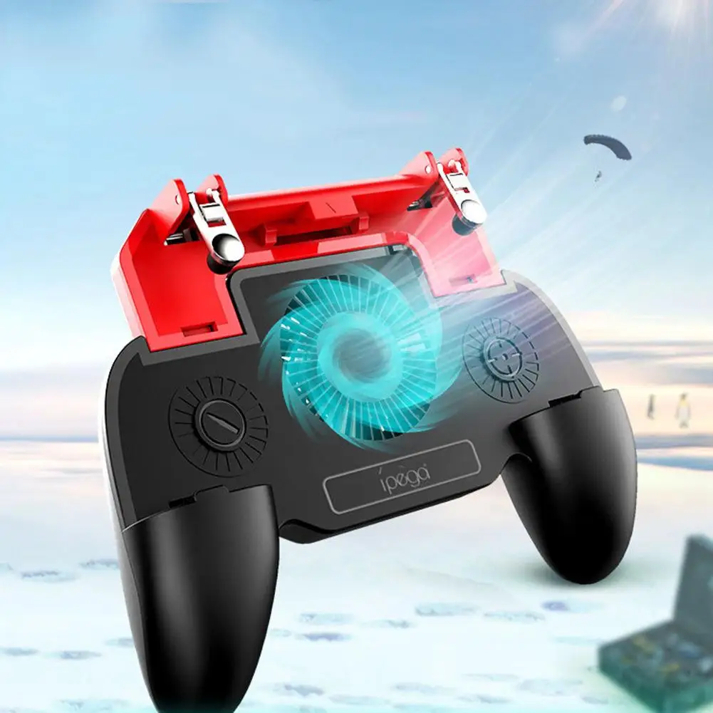 Pubg Controller Gamepad Pubg Mobile Trigger L1R1 Shooter Joystick Game Pad Phone Holder Cooler Fan With 2000 MAh Power Bank