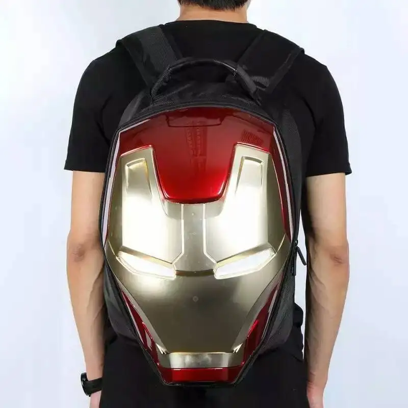 Alrededores de iron man 3 d mochila bolsa puede luz LED forma del casco del  Capitán América de gran capacidad|bag helmet|helmet baghelmet backpack -  AliExpress