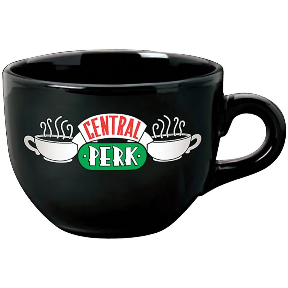 

650ML Ceramic Coffee Cup Mug New Black Red Friends TV Show Series Central Perk