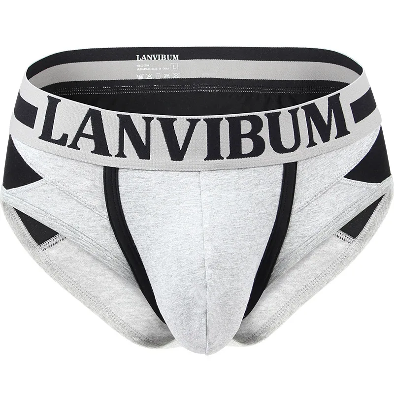 boxers and briefs Lanvibum men underwear breathable elastic cotton sexy underwear men briefs underpants  sexy homme male shorts mens white briefs Briefs