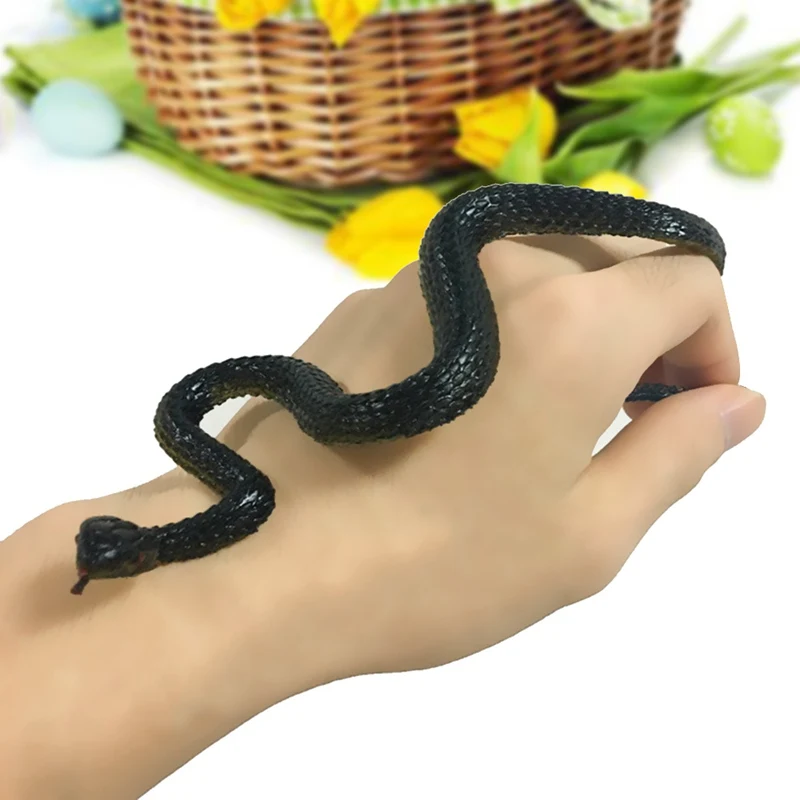 Novelty Halloween Gift Tricky Funny Spoof Toys Simulation Soft Scary Fake Snake Horror Toy For Party Event