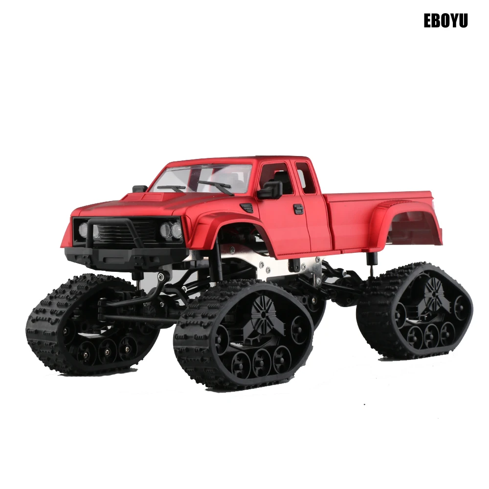 EBOYU FY002B зимние шины грузовик 2,4 Ghz 1/16 4WD внедорожник RC грузовик с передним светодиодный светильник военный грузовик RTR