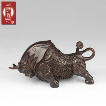 

Patchwork topnew decoration money, cattle decoration cattle crafts cow Small t805 Bronze art Crafts copper decoration