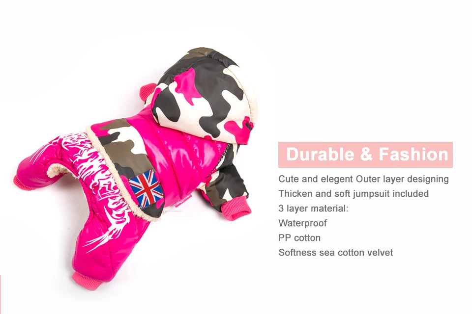 2018 Waterproof Fabric Pet Dog Clothes Thickening Warm Camouflage Dog Coat Jacket Clothing For Chihuahua Small Large Dogs S-XXL (3)