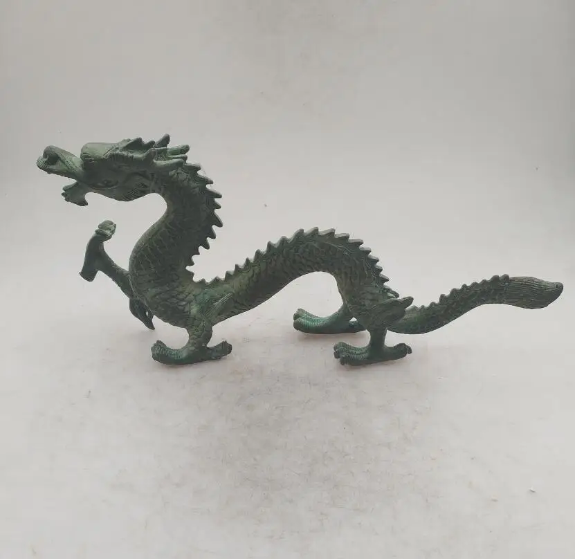 

Collection chinese Handmade old bronze Gilt Dragon statue, Home Decoration antique sculpture
