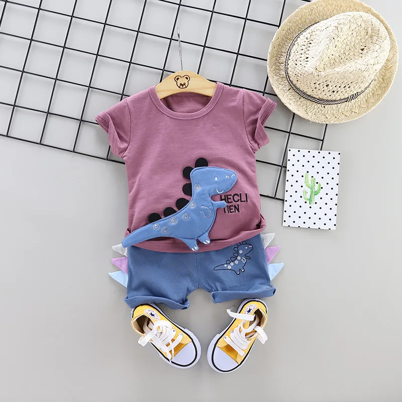 Summer Children Baby Boys Girls Clothes Cartoon Cotton T-Shirt Shorts 2pcs/Sets Toddler Fashion Casual Clothing Kids Tracksuits Baby Clothing Set comfotable Baby Clothing Set