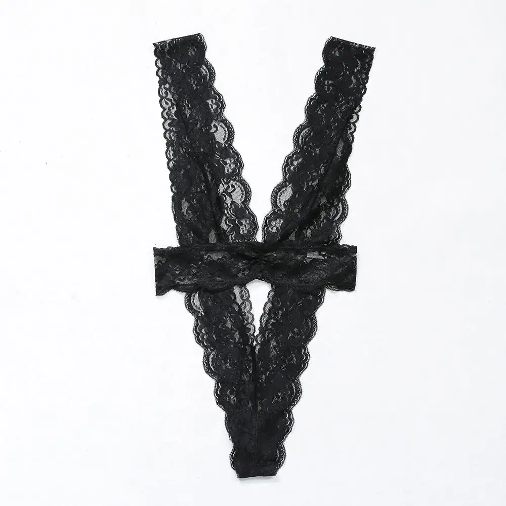 

1PC HotSale Summer Fashion women sexy Floral Sheer Lace lingerie Redblack lace deep_v neck sexy underwear lingerie sexy costumes