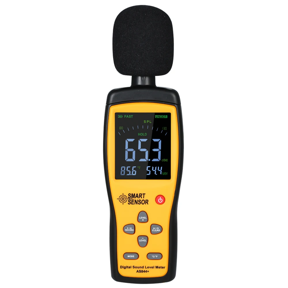 Noise Sound Level Meter 30-130db Digitale Dezibel Moniter Tester LCD Display mit