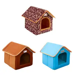 Дом любимчика поставляет Four Seasons Портативный Универсальный Тип моющиеся домашних животных гнездо питомник кошка кровать теплые удобные