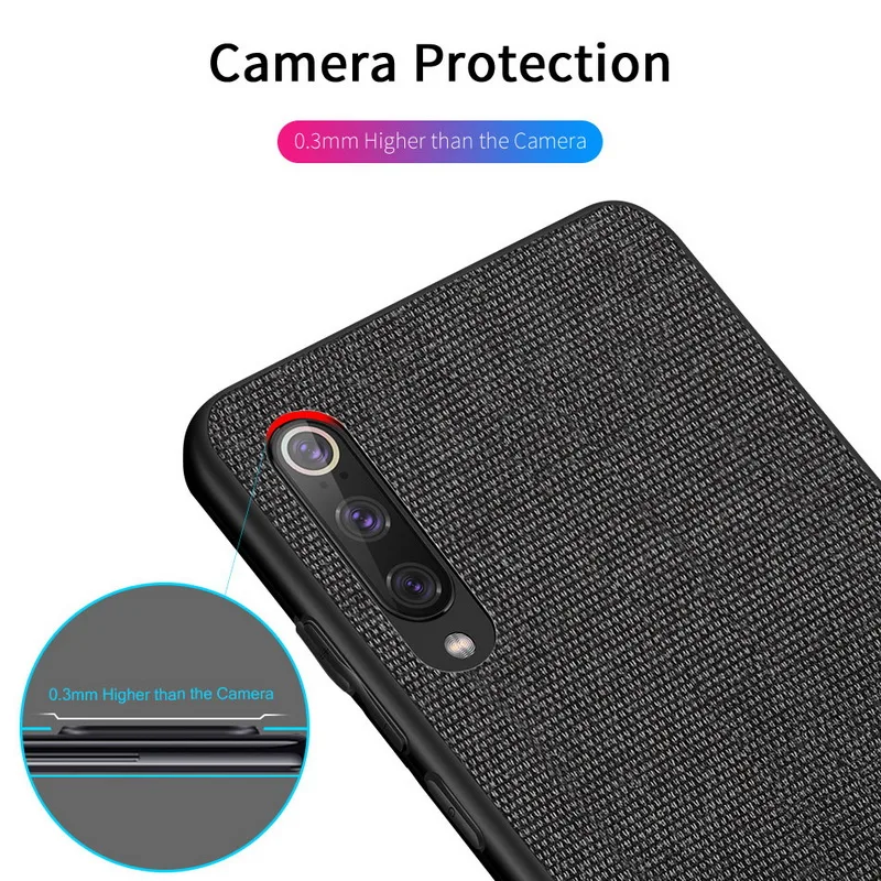 Тканевый чехол для Xiaomi Mi Note 10 Lite 9T 10T Pro A3 A2 тканевая задняя крышка Redmi 9S 9 8T 8 7 9A 9C