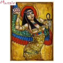 На заказ фото полная квадратная/круглая дрель 5D DIY Алмазная картина "египетская женщина" Королева вышивка Алмазная вышивка крестиком украшение дома