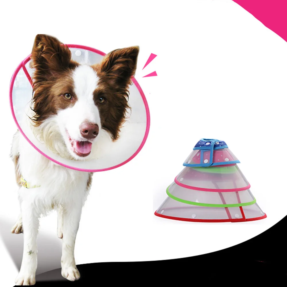 

Medical Transparent Pet Collar Wound Healing Protective Cat Multi-function Cover Soft Anti-Bite Protective Collar For Dog
