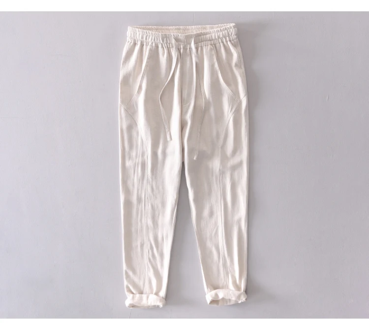 MOGELAISI бренд Штаны Мужская Повседневная эластичный пояс Однотонные брюки мужские дышащий хлопок белье в стиле хип-хоп женские укороченные
