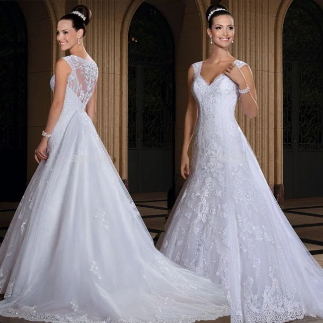 

Vestidos De Noivas 2014 Unique Plus Size Wedding Dress Luxury Cheap Lace Wedding Dresses China Bridal Dresses Robe De Mariage