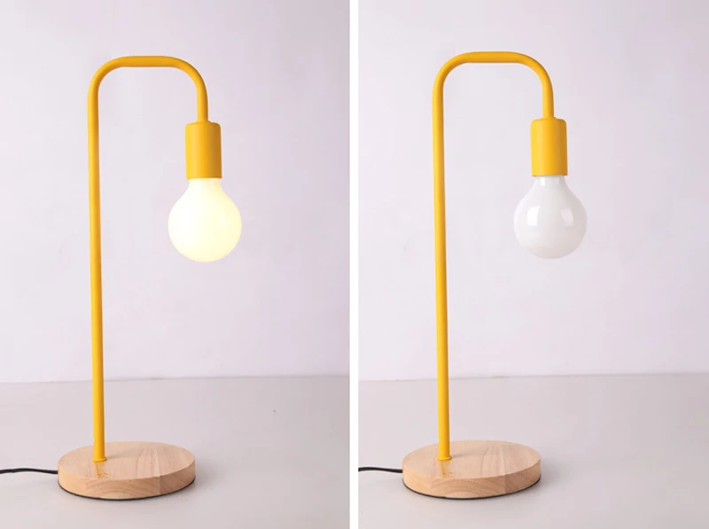 Nordic Modern Wood Desk Lamp Bedroom Bedside Wooden Table Lamps Muliticolor Simple Metal Table Fixtures Room Decor Lighting (9)