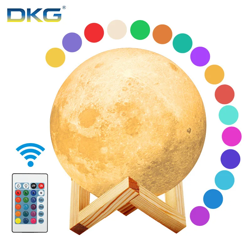 

Moon Lamp LED 16 colors changing moonlight 3D Night light Remote Control Colorful Change Touch Usb Led Night Light Creative Gift