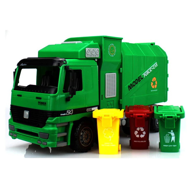 Big Size Jumbo Children's Large Man Side Loading Garbage Truck Can Be