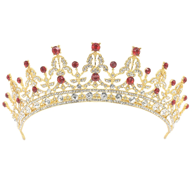 

Vintage Gold Silver Crystal Bridal Tiaras Crown Wedding Hair Accessories Pageant Rhinestone Diadem Hairbands Women Hair Jewelry