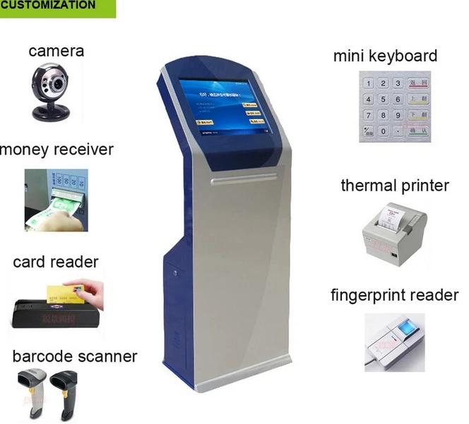 Wi-Fi сенсорный экран самообслуживание с термопринтером платежный терминал atm киоск билет торговый автомат платежный киоск принтер