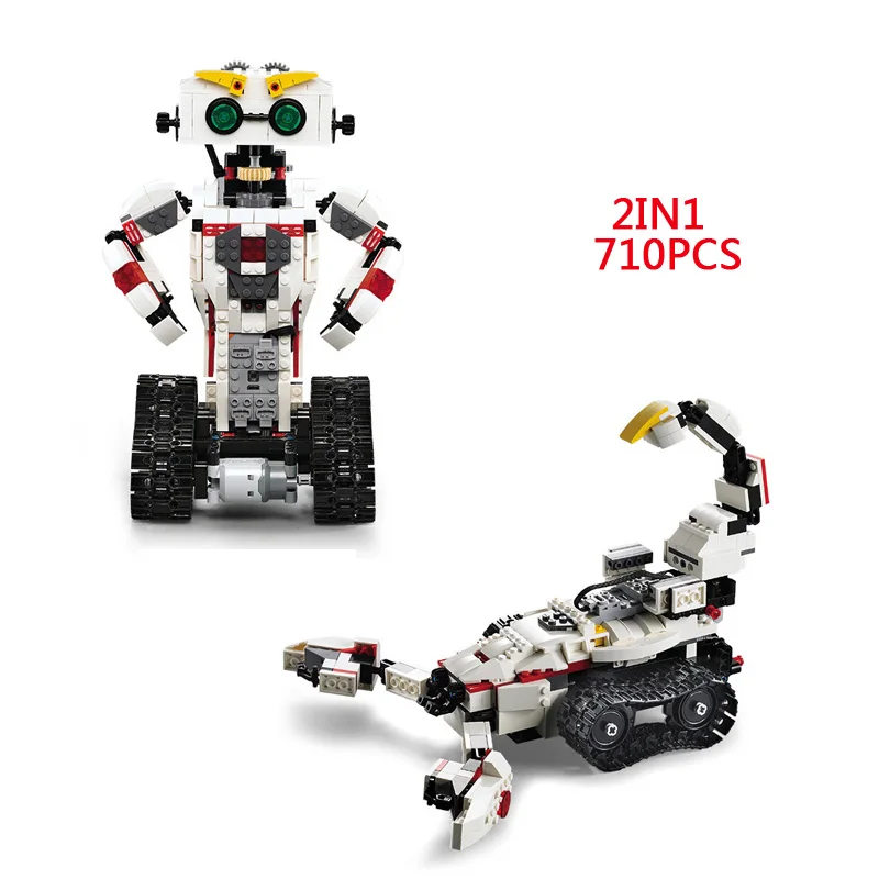 

Hot steam technics 2.4Ghz radio remote control KAKA smart robot building block Scorpion bricks model rc shooting toys collection