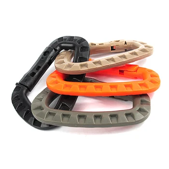 

4 Pcs/pack Plastic Carabiner Climbing Carabiner D-Ring Key Chain Backpack Clip Camping Hook Buckle carabiner plastic Shooting