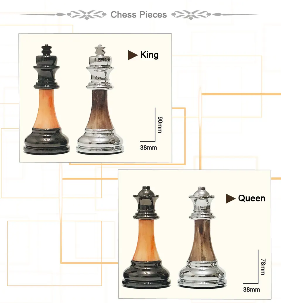 Высокое качество шахматные фигуры Высота короля 90 мм АБС пластиковое покрытие процесс и металлическое отягчающее Chessman шахматная игра BSTFAMLY IA2