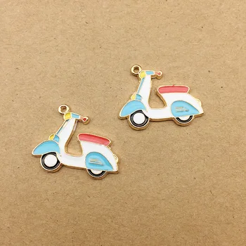 

10pcs 20x25mm battery car charms enamel charm for jewelry making and crafting charm fashion pendant