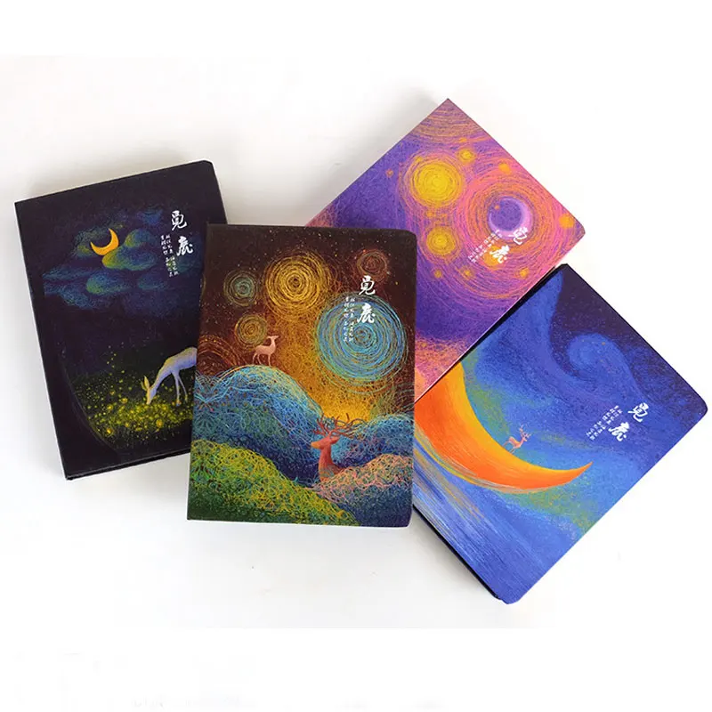Korean-Diary-Hard-Copybook-Notebook-86Sheets-Look-For-Deer-Creative-Notepad-Hardcover-Notebook-School-Supplies12