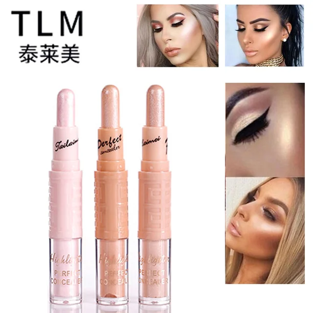 3pcs/set Highlighter HighlighterDouble-ended Face Brighten Foundation Bronzer Sh&hellip;