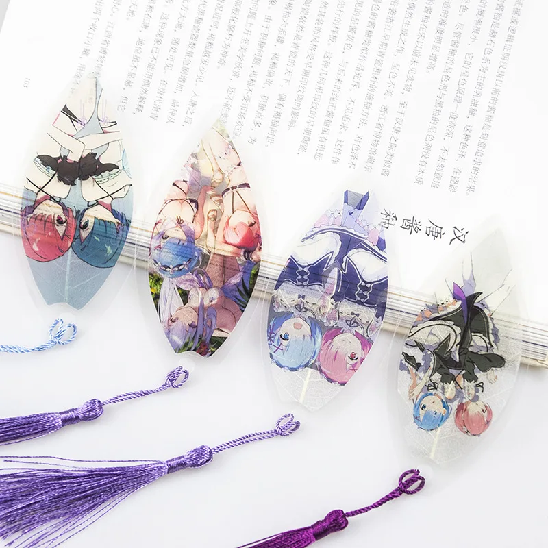 

Cheap Anime Re Zero kara Hajimeru Isekai Seikatsu Bookmarks Waterproof Transparent PVC Plastic Bookmark Colorful Bookmarkers