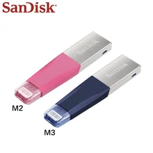 USB флеш-накопитель SanDisk для iPhone, ПК, металлический u-диск, 128 ГБ, 64 ГБ, флешка, двойной OTG разъем, USB 3,0, флеш-накопитель