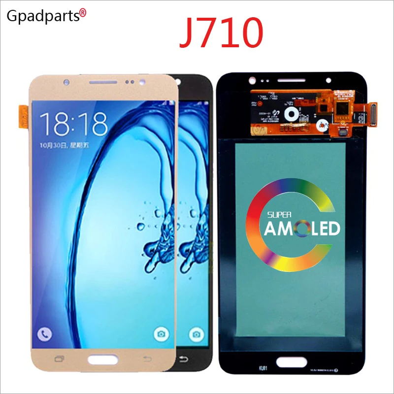 

5.5inch ORiginal AMOLED LCD For Samsung Galaxy J7 2016 Lcd J710 J710F Display touch screen Digitizer assembly