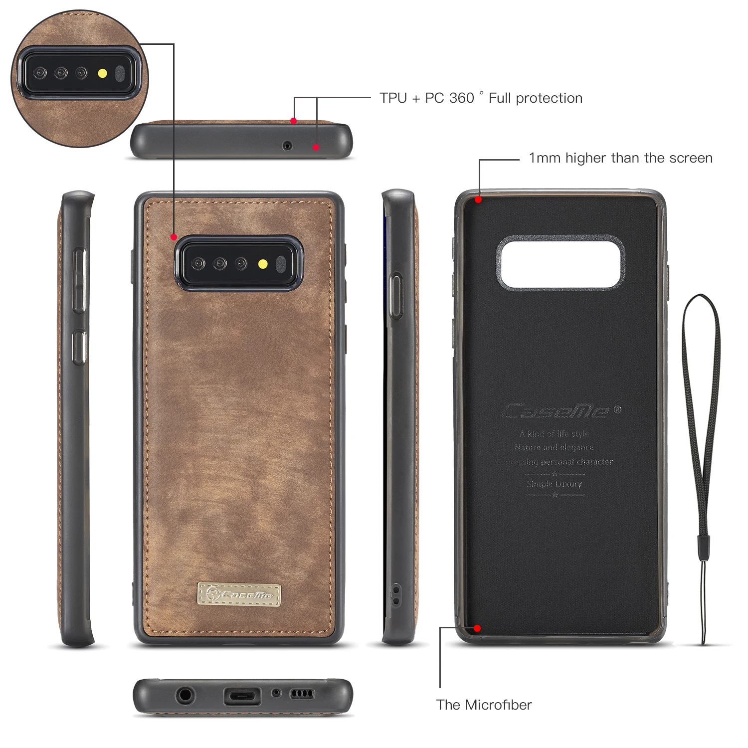 Skup Zdejmowane etui na zamek stojące etui z klapką do Samsung Galaxy S10E S10 5G S9 S8 Plus S7edge uwaga 9 8 magnes skórzany pokrowiec capinha