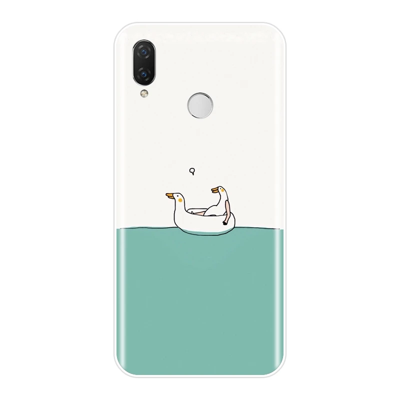 Задняя крышка для Huawei Nova Smart Lite 2017 свинья кролик Синяя Утка мягкий чехол телефона