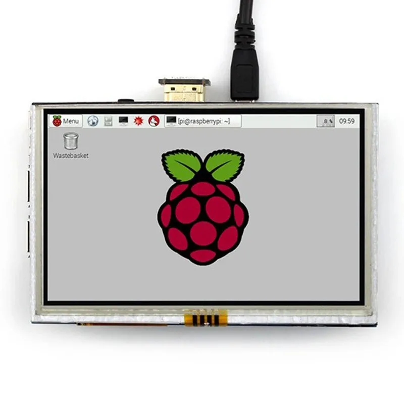 5 дюймов экран Raspberry Pi 3 480*800 сенсорный экран HDMI интерфейс ЖК-дисплей + акриловый чехол для Raspberry Pi 3 Модель B Plus