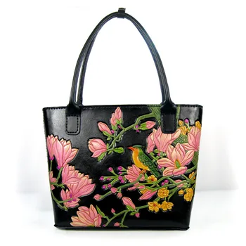 Hand Carving Magnolia Genuine Leather Handbag Bucket Women Handbags Messenger Bags Lady Vegetable Tanned Leather Bag
Hand Carving Magnolia Genuine Leather Handbag Bucket Women Handbags Messenger Bags Lady Vegetable Tanned Leather Bag