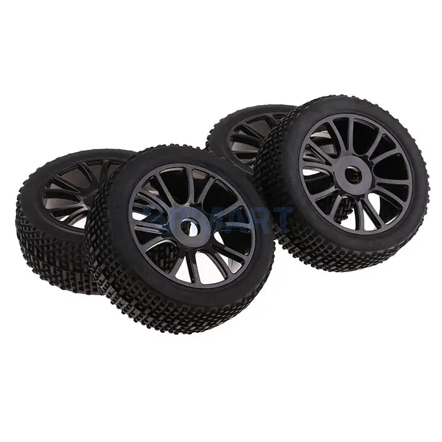 Best Price 4pcs 17mm Hub Wheel Rims&Tires for HSP HPI 1:8 Off-road RC Car Buggy Truck