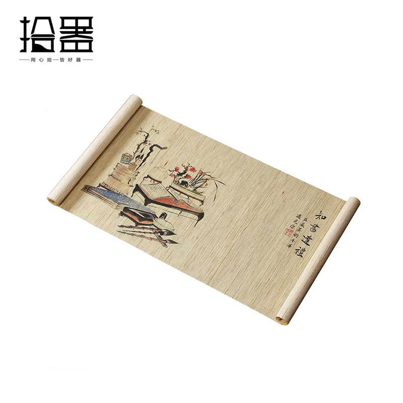 Hand painted Tableware Kitchen Table Mat Placemats Waterproof Dining Pads Bowl Coaster Decoration Home Organization Accessories