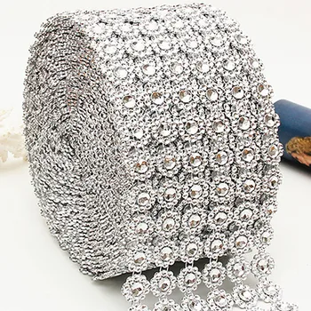 

91cm Flower Diamond Bling Crystal Ribbon Wrap Trim DIY Wedding Decoration Home Decoration Accessories Cake decor Party Supplies