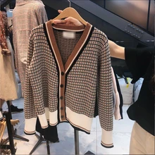 Новинка, женский кардиган на осень и зиму, женский кардиган с длинным рукавом, корейский свитер, вязанные кардиганы, женские топы